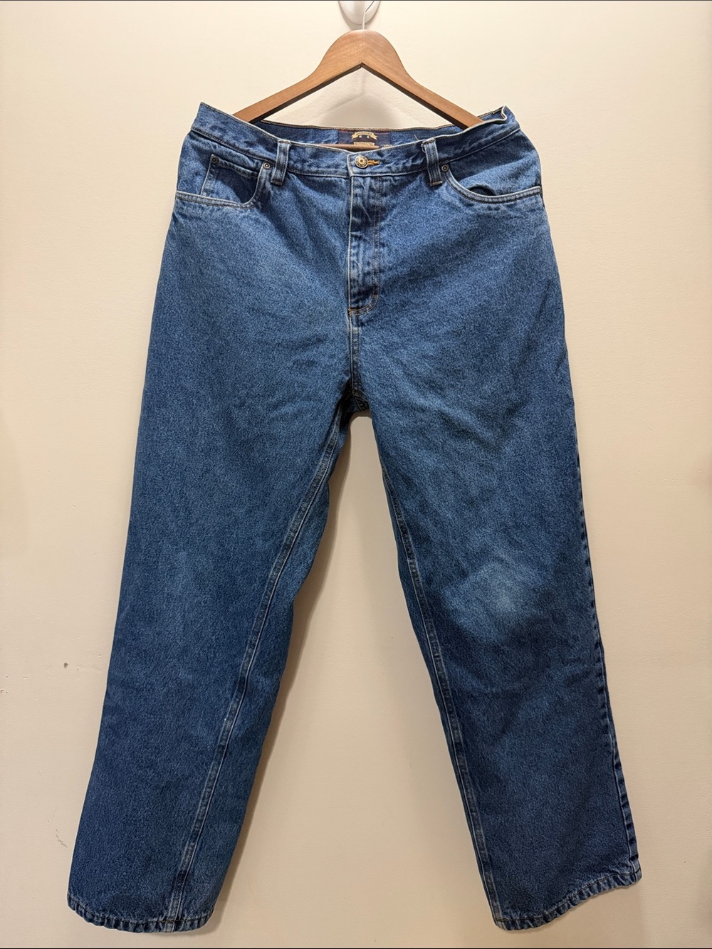 Vintage Roughshod Men's Straight-Leg Jeans Fleece Lined Size 34 Inseam 32